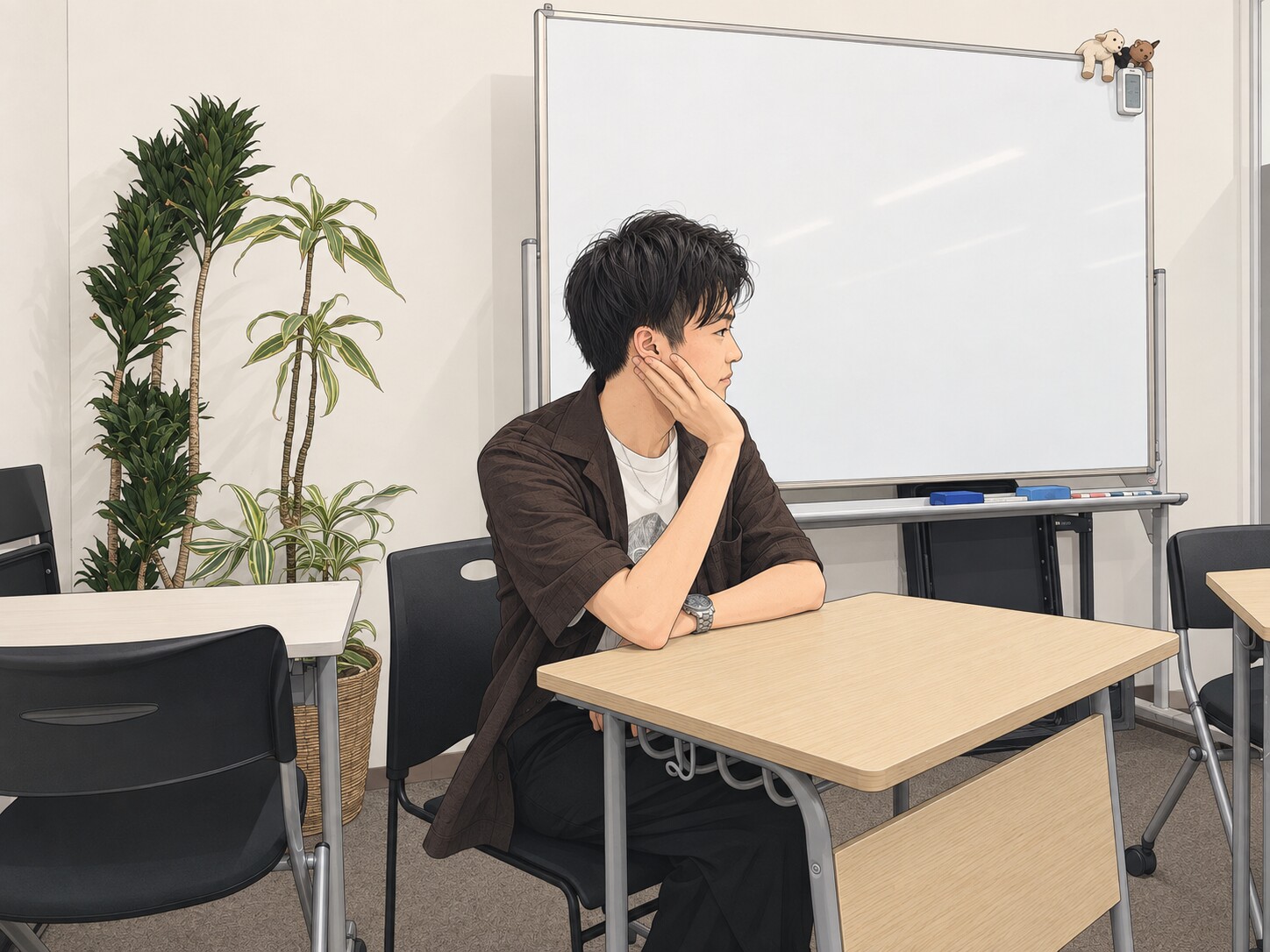 当時を振り返って話す眞くん